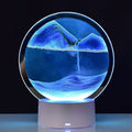 3D Moving Sand Art Picture Glass Liquid Painting Natural Landscape