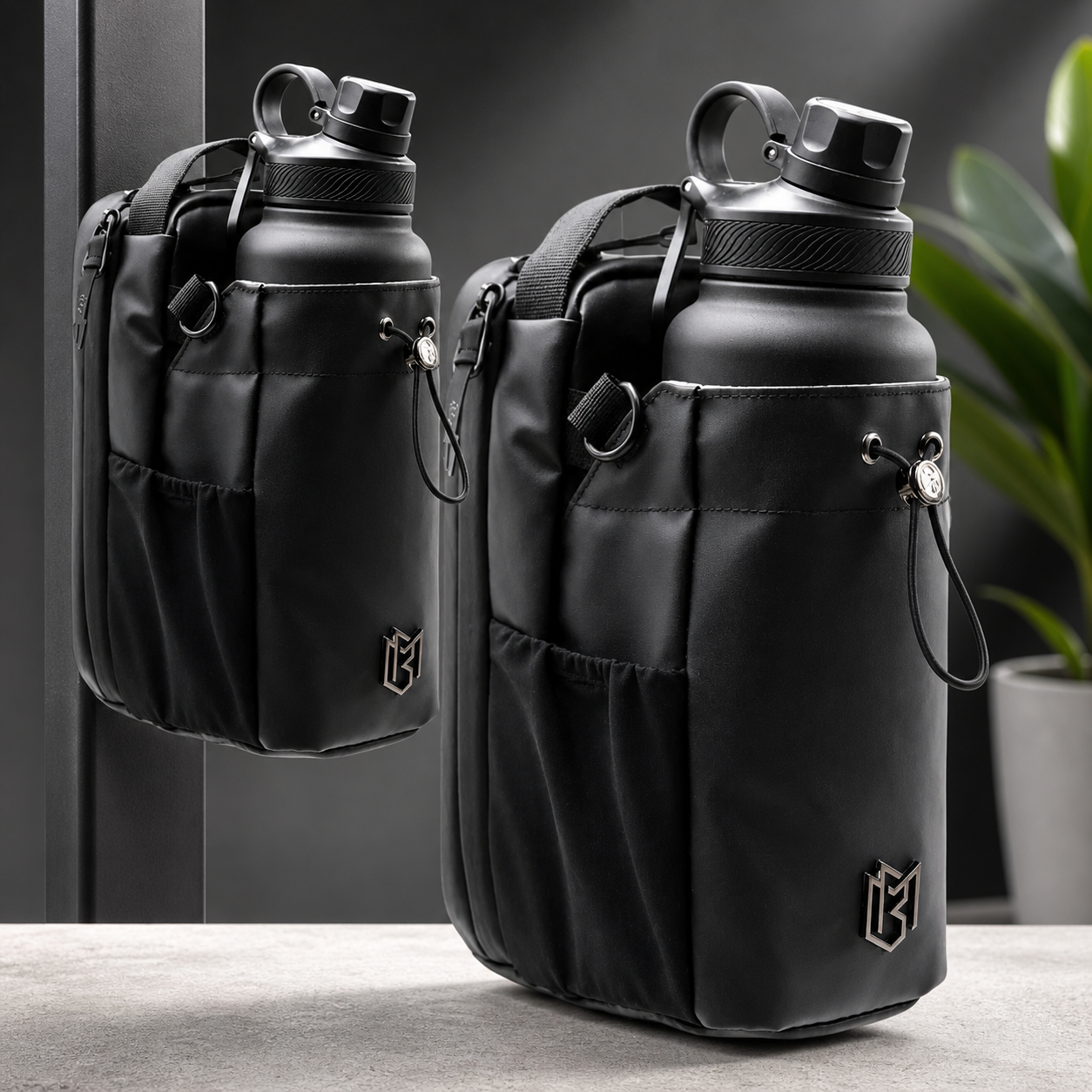 Magnetic Gym Bag with Water Bottle Holder